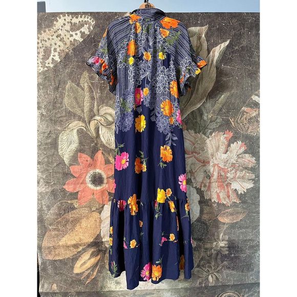 New Anthropologie Ruffle Sleeve Dress Size Small - Picture 7 of 8